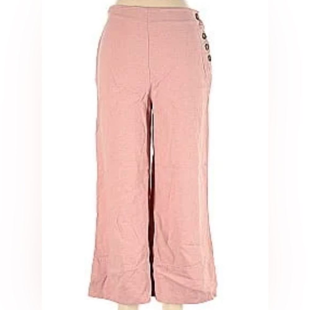 Good Luck Gem Women’s Pink Wide-leg Cropped Trousers | Small NWT